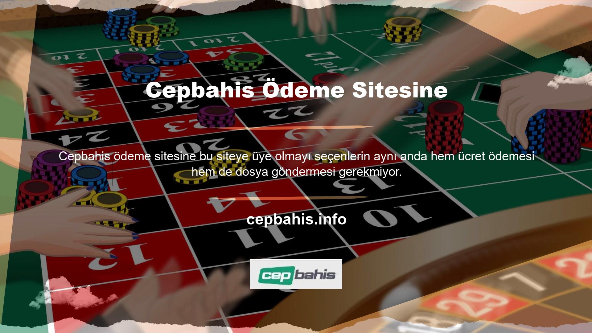 Cepbahis web sitesi yalnızca kullanıcıların oyunu oynamasını gerektiriyor, dolayısıyla kullanıcıların site için herhangi bir ek ücret ödemesine gerek kalmıyor